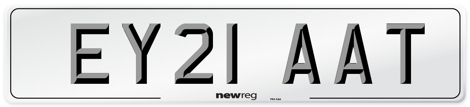 EY21 AAT Number Plate from New Reg